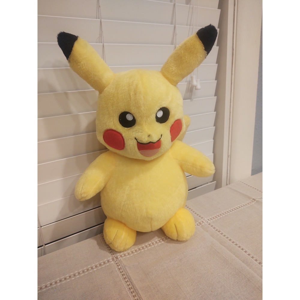 BAB Build A Bear Pokemon Pikachu Plush Stuffed Animal 17" 2017 Pika Talking